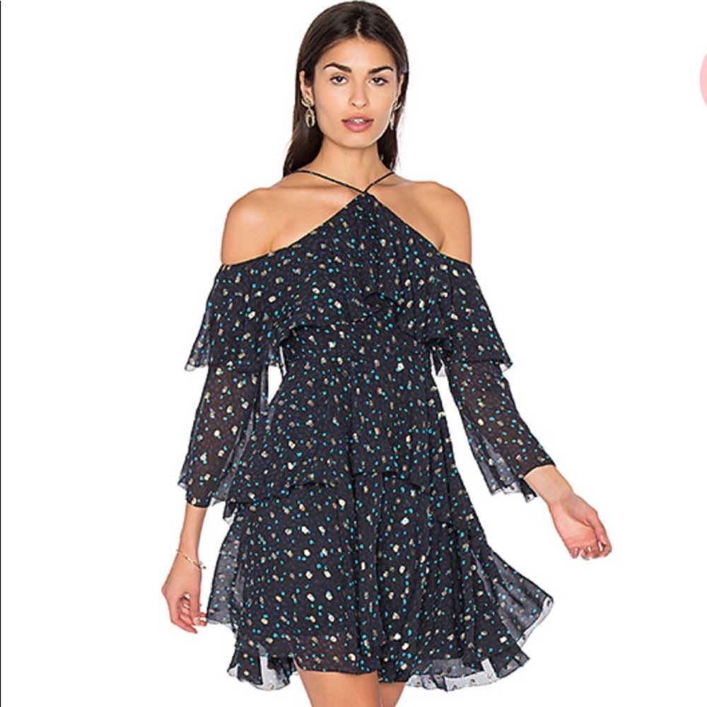 Cynthia Rowley turquoise Cold Shoulder Dress